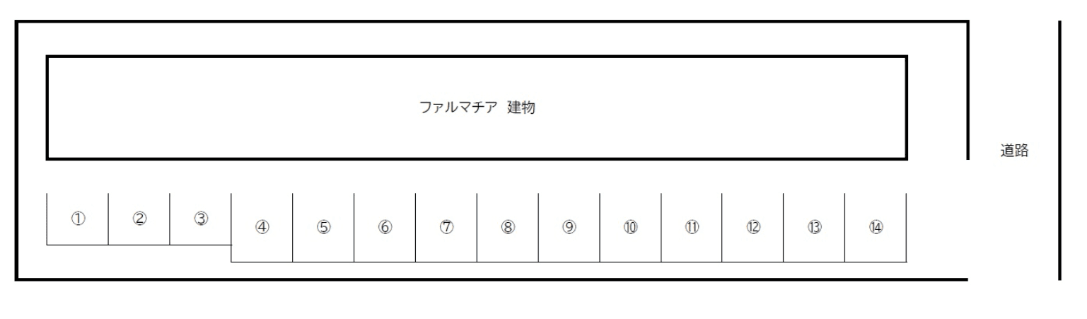 ファルマチア駐車場の駐車配置図