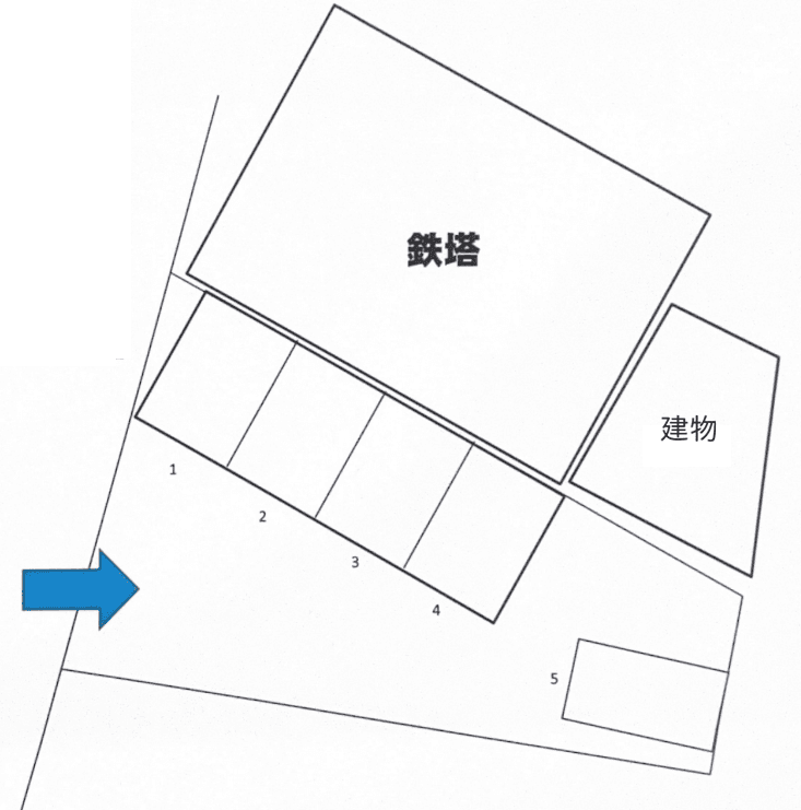 宗像駐車場の駐車配置図