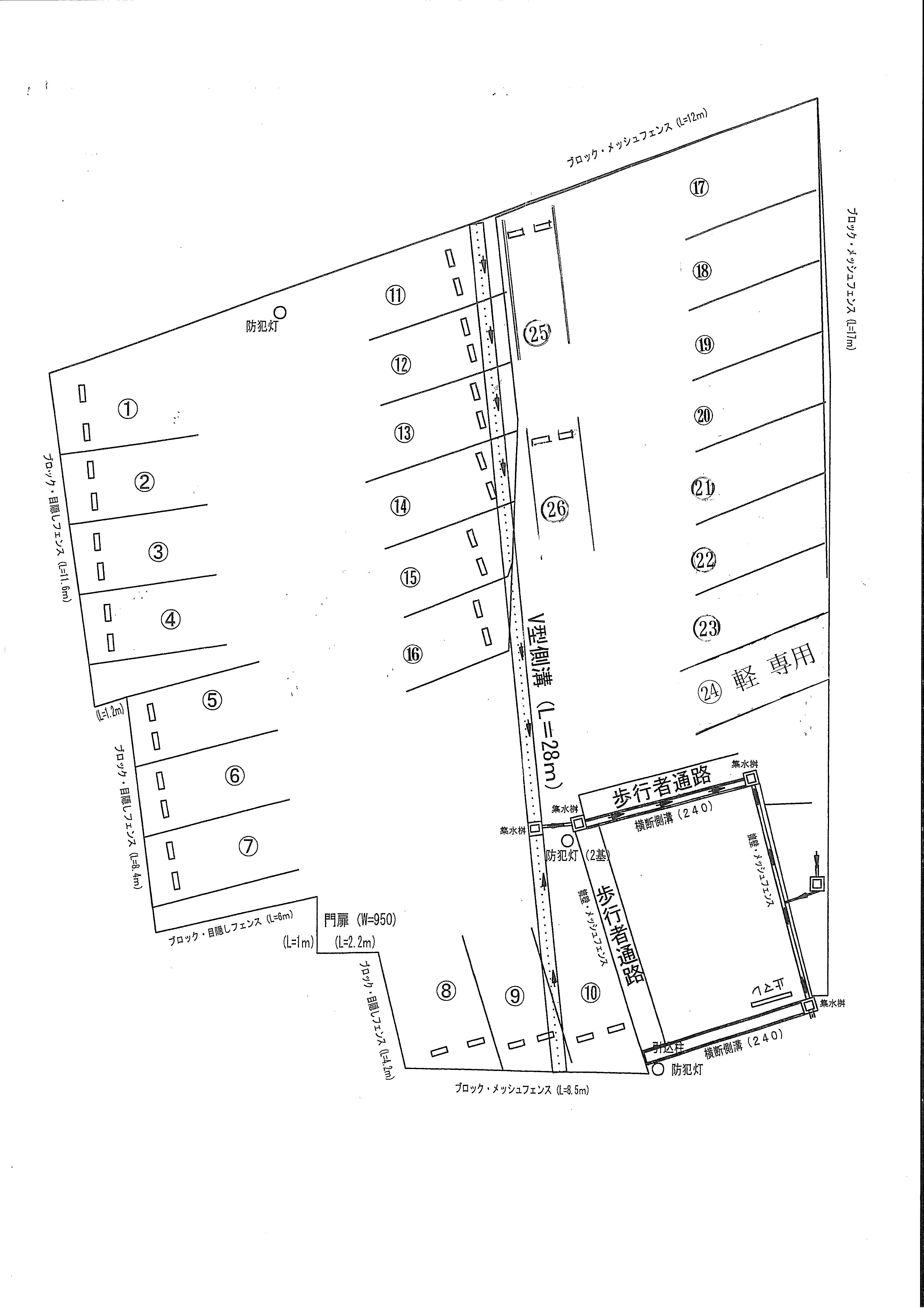 パーキング大松の駐車配置図