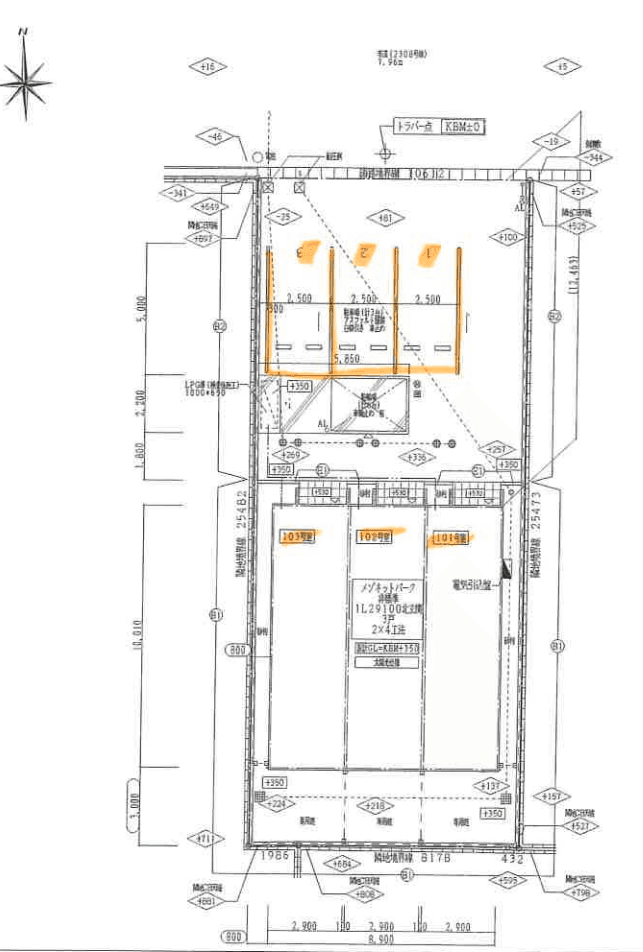 Clair Ⅱの駐車配置図