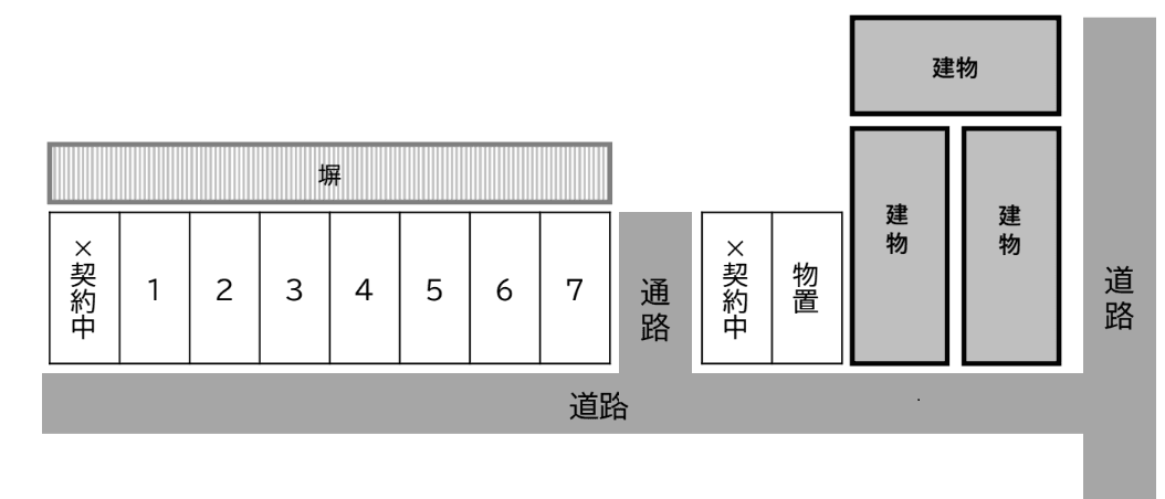 南類家5丁目月極駐車場の駐車配置図