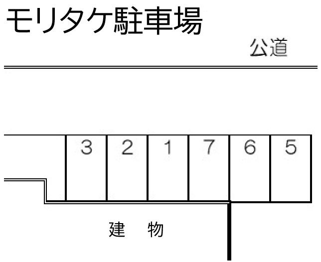 モリタケ駐車場の駐車配置図