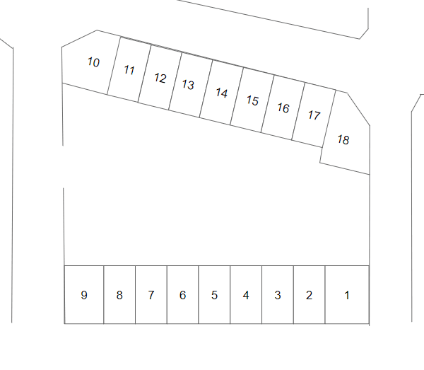 加寿三駐車場の駐車配置図