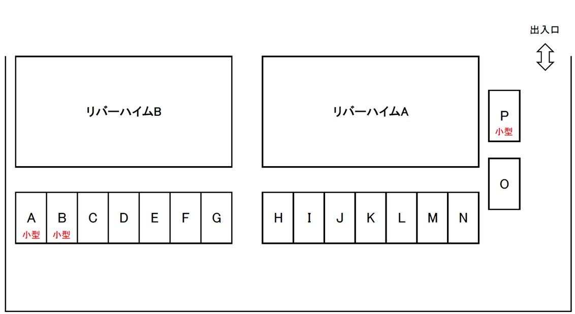 リバーハイム駐車場の駐車配置図