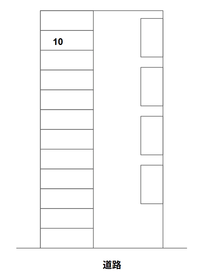 砧公園(13499) 敷地外駐車場①の駐車配置図