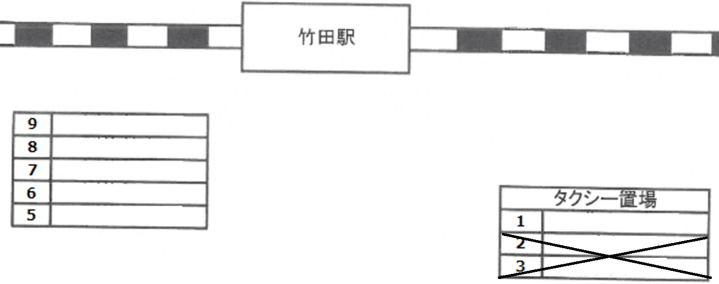 ラクピーライト竹田駅の駐車配置図