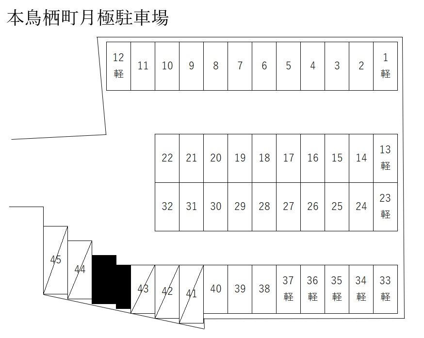 本鳥栖町月極駐車場の駐車配置図