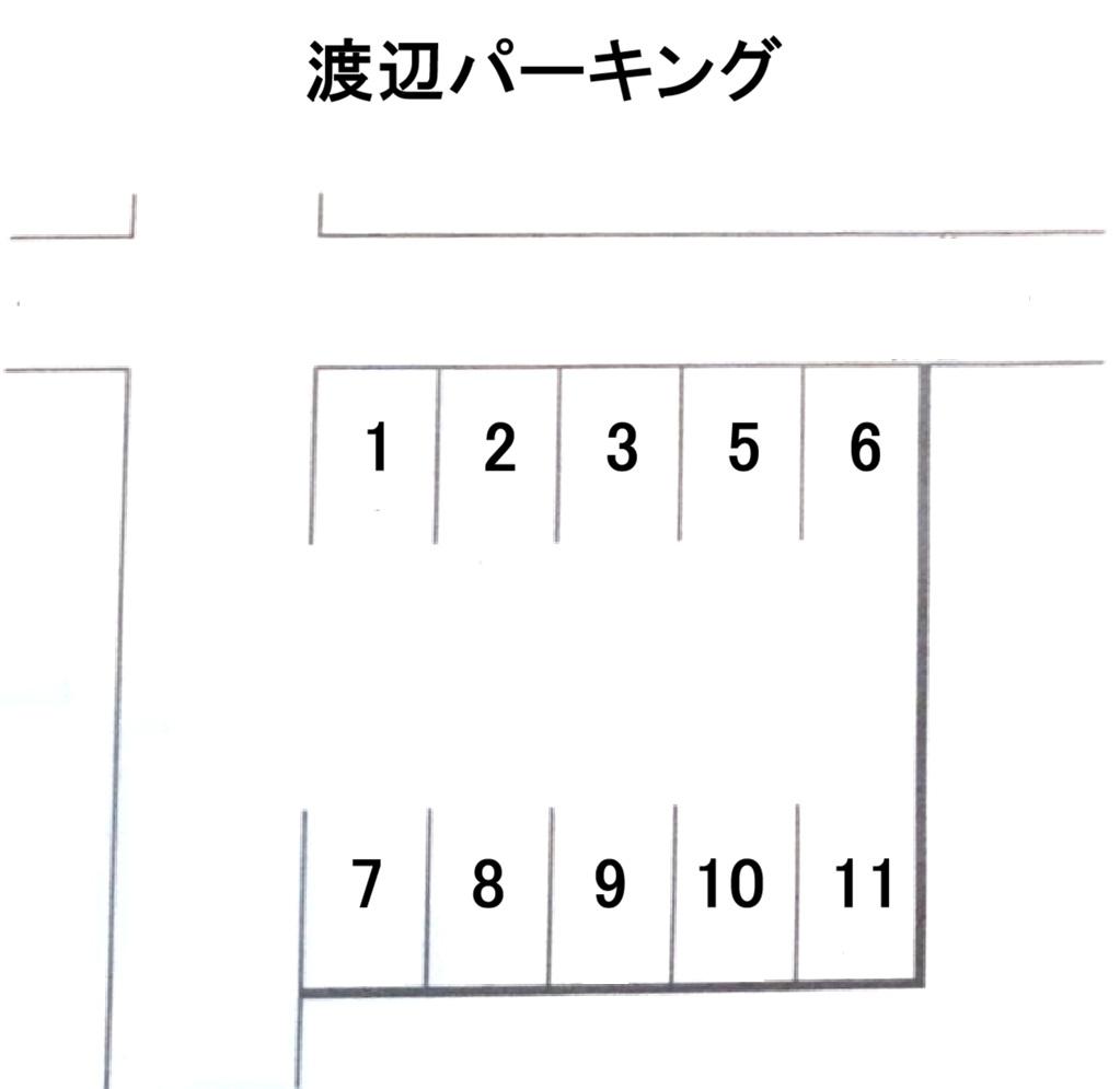 渡邉パーキングの駐車配置図