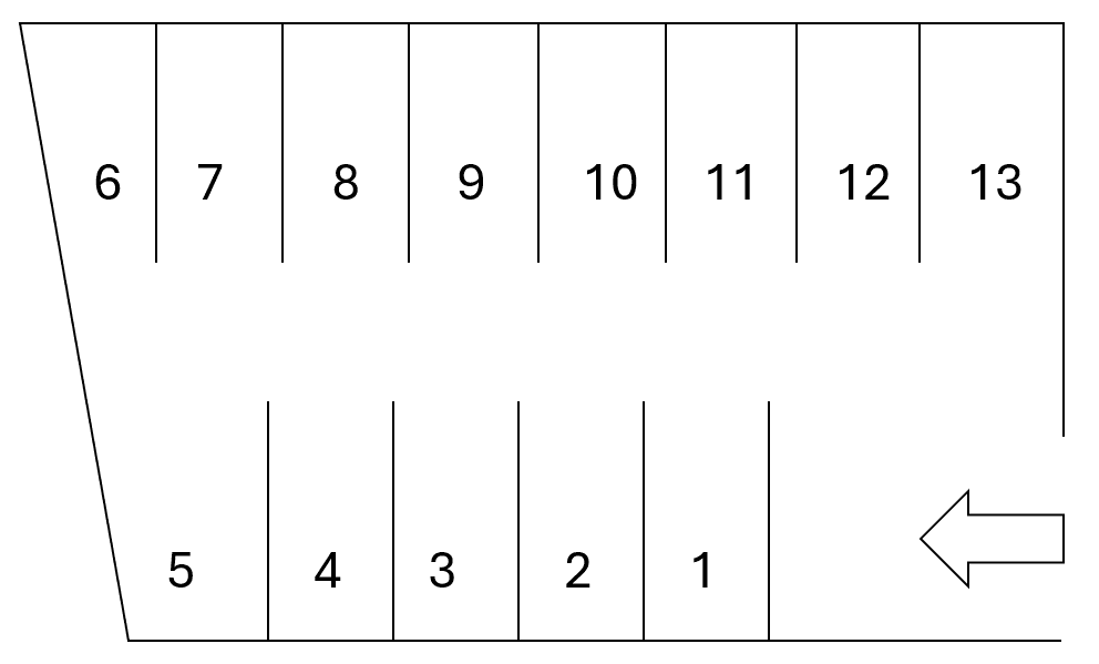 筑紫丘駐車場の駐車配置図