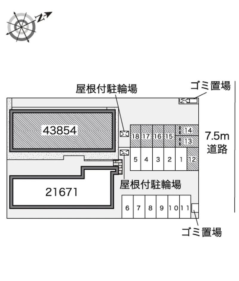 ウィズユー(43854) 敷地外駐車場の駐車配置図