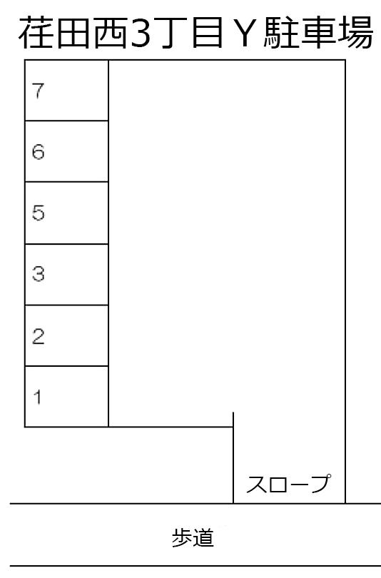 荏田西3丁目Y駐車場の駐車配置図