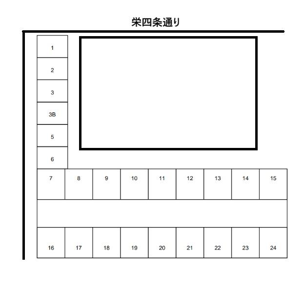 貫井第一駐車場の駐車配置図