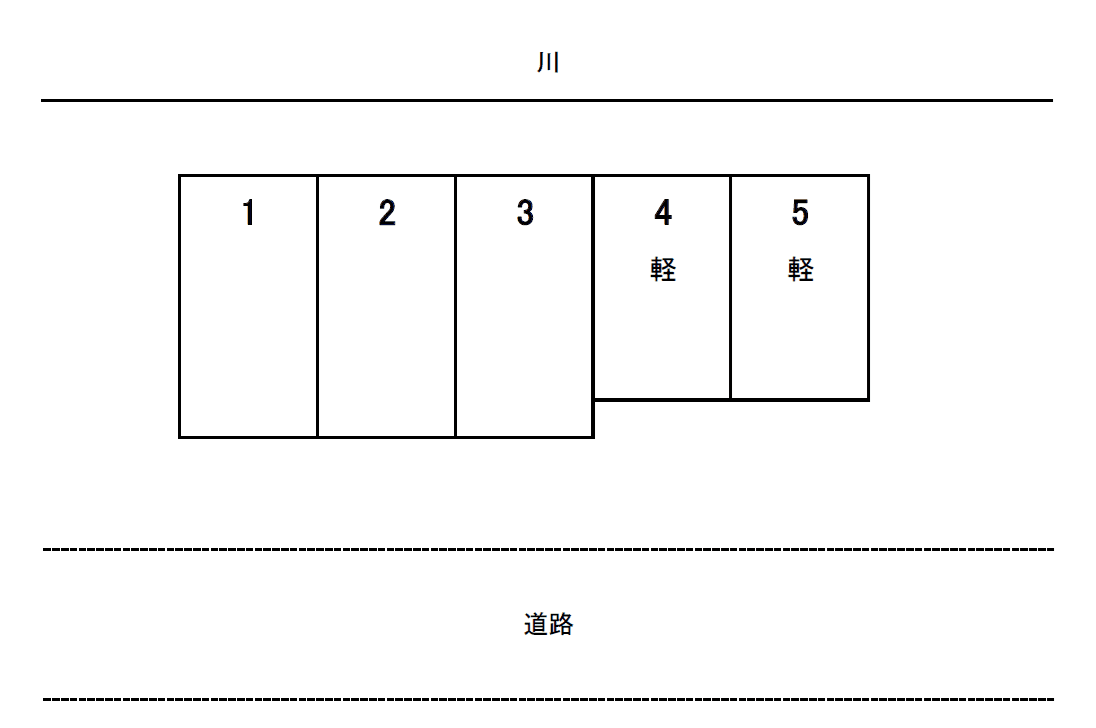 万作パーキングの駐車配置図