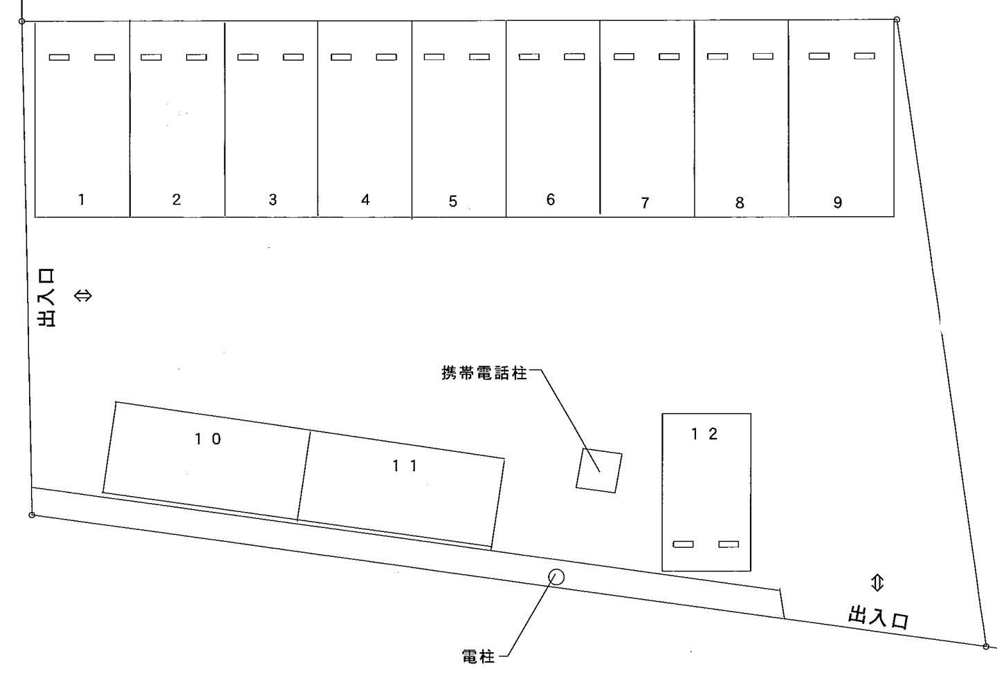 501駐車場の駐車配置図