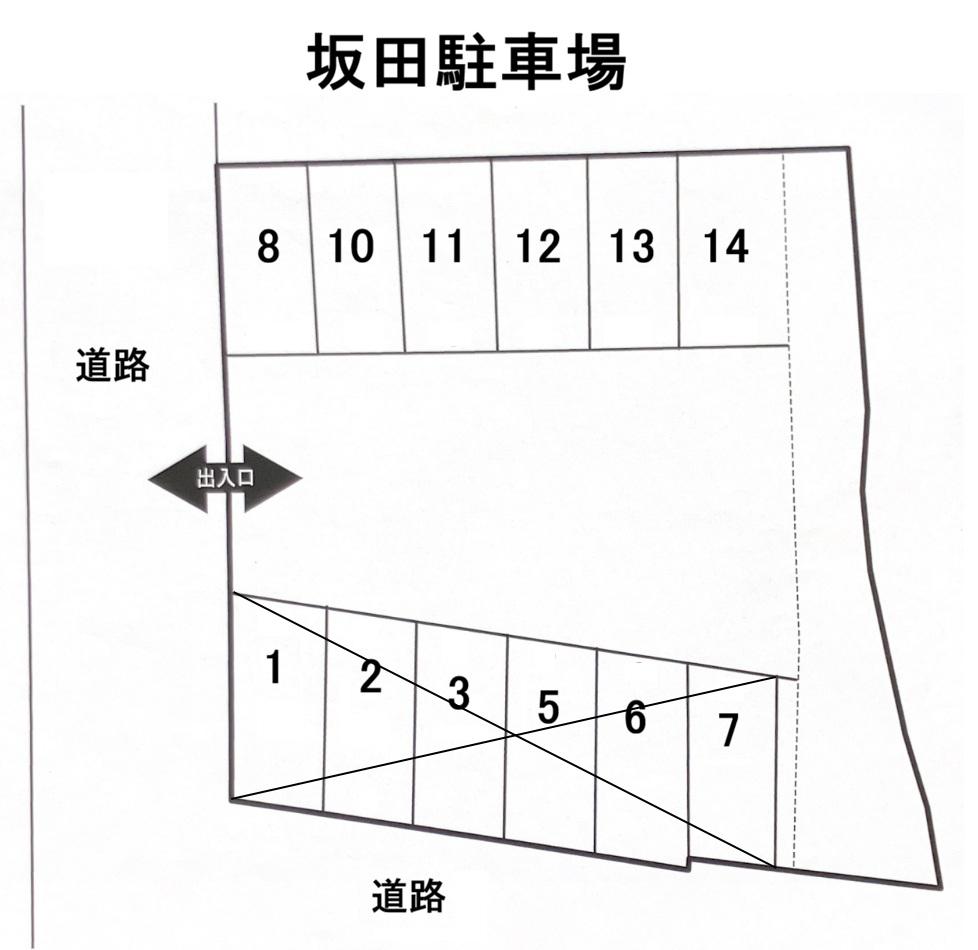坂田駐車場の駐車配置図