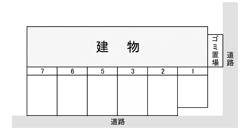 ハイム菅生台 駐車場の駐車配置図