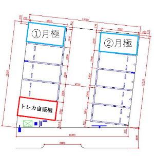 大里駅前の駐車配置図