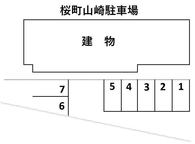 桜町山﨑駐車場の駐車配置図