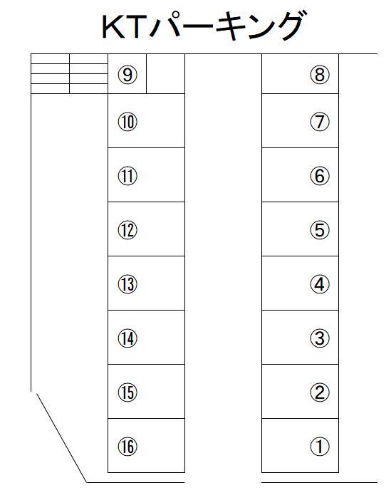 KTパーキングの駐車配置図