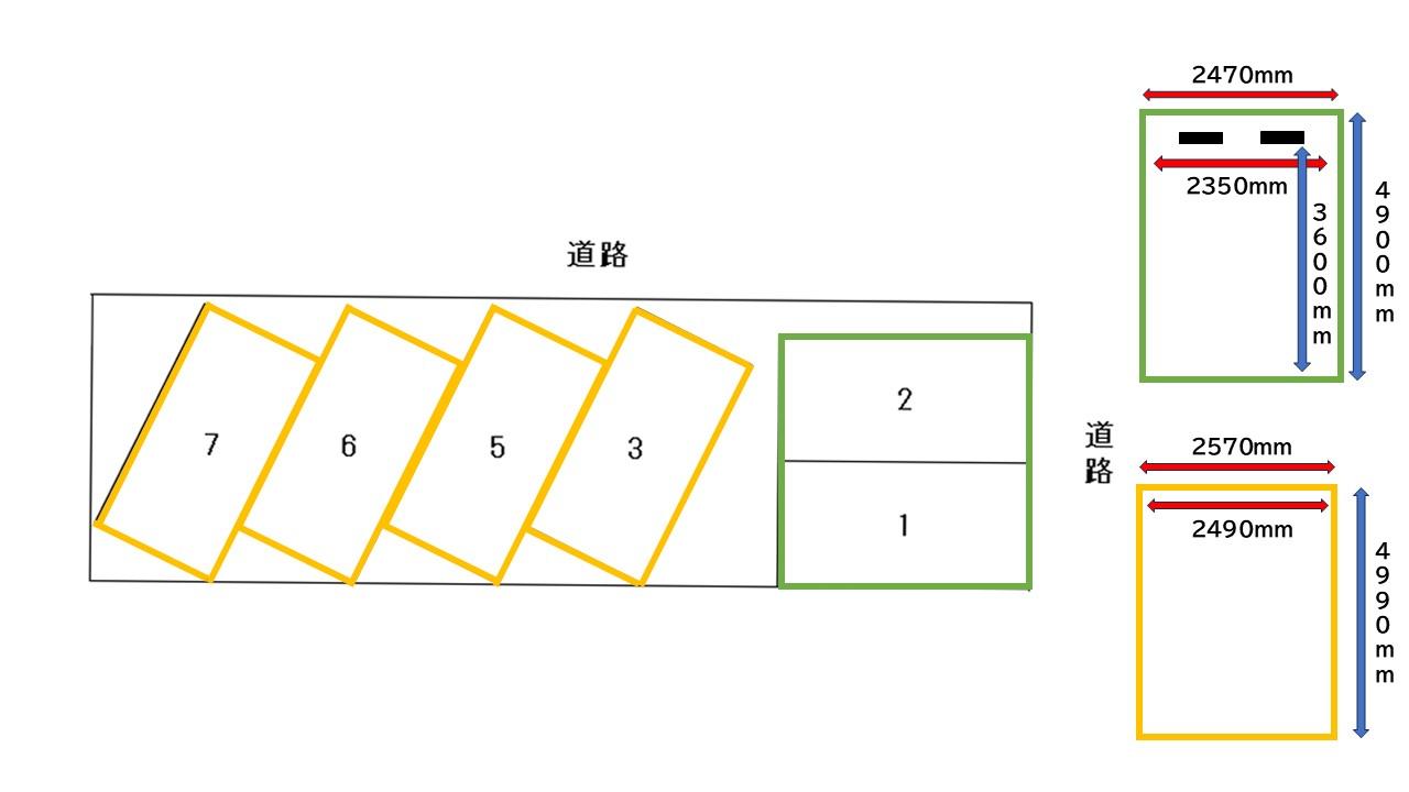 野町2丁目M駐車場の駐車配置図