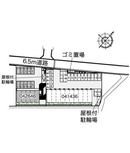 ヴァンベール(42646)の駐車配置図