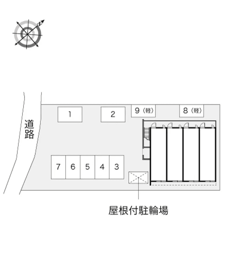 アルクヴィラ アンシャンテ(60402)の駐車配置図