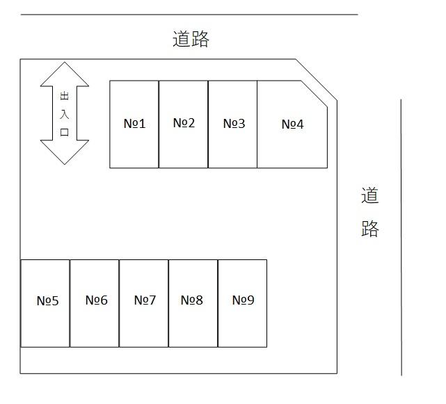 JINSEIパーキングⅣの駐車配置図