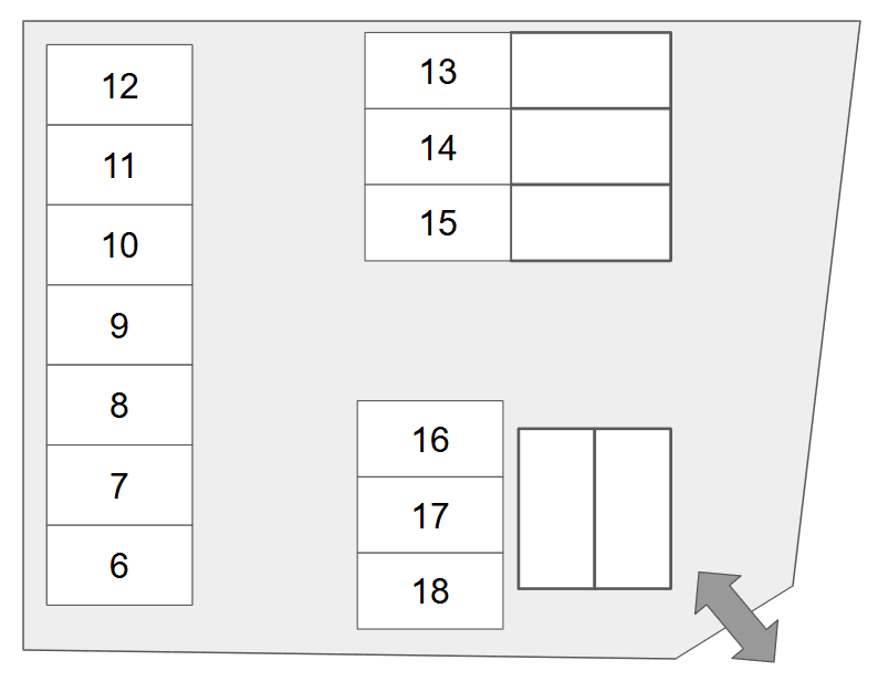 浜芦屋町駐車場の駐車配置図
