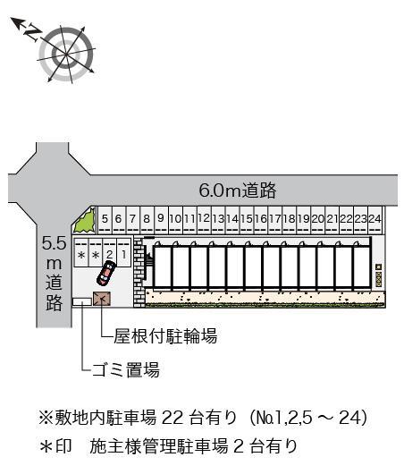 コーラルリーフ(44498)の駐車配置図