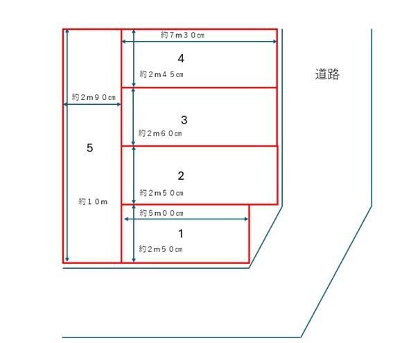 長源寺前ガレージの駐車配置図