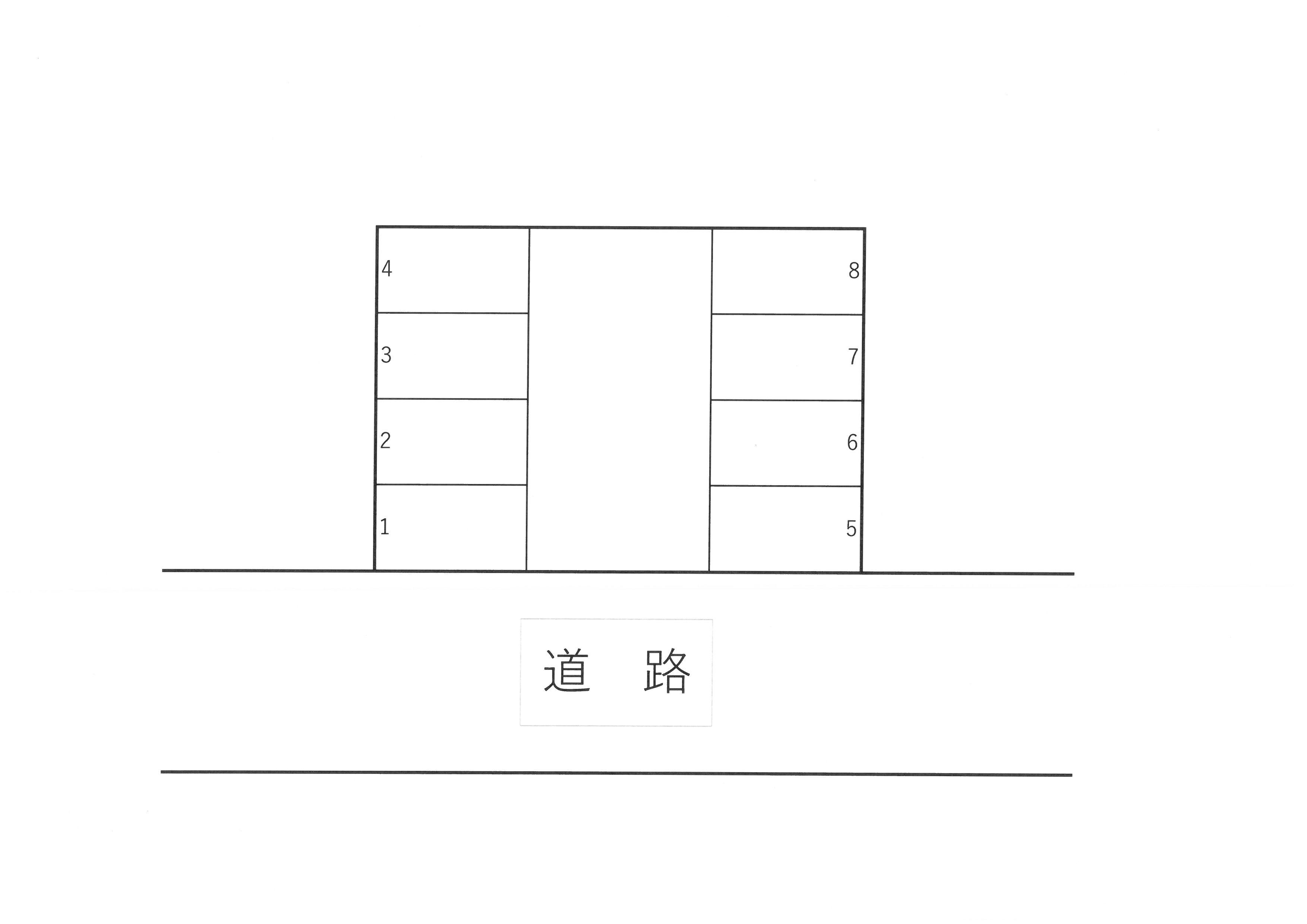 七日町5丁目第4駐車場の駐車配置図