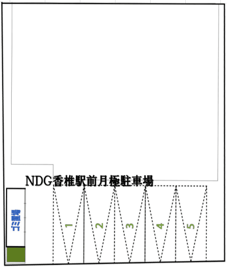 NDG香椎駅前月極駐車場の駐車配置図
