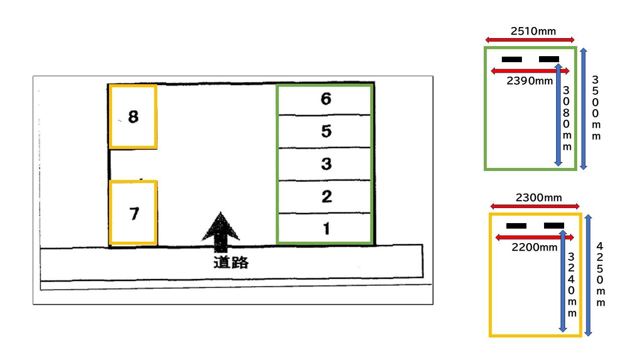 高田パーキングの駐車配置図