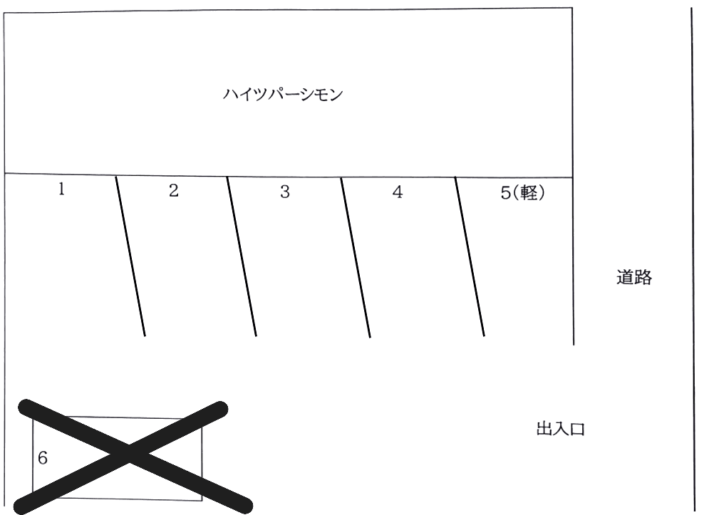 八ツ田駐車場の駐車配置図