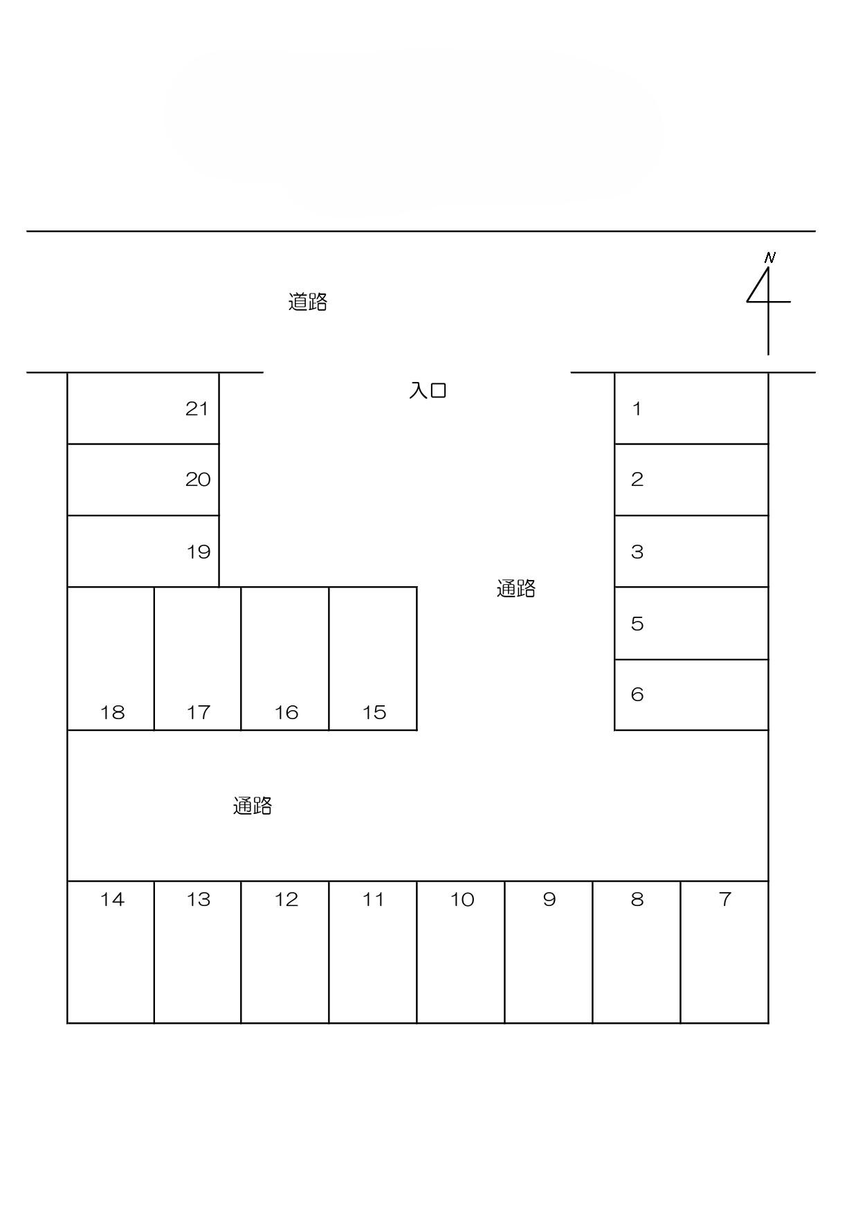 三共駐車場の駐車配置図