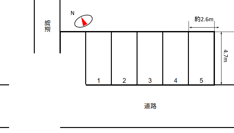 八町一丁目IR駐車場の駐車配置図
