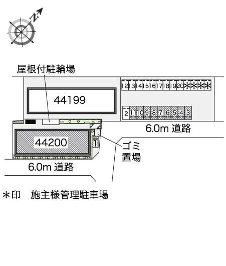 トレジャーヒルⅡ(44200) 敷地外駐車場の駐車配置図