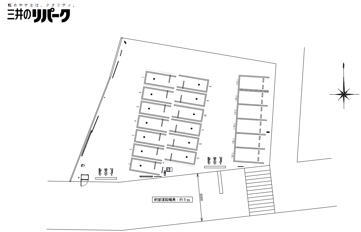 横浜六ツ川2丁目第3の駐車配置図