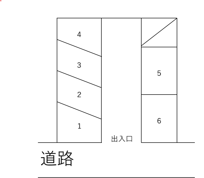 鳥海パーキングの駐車配置図