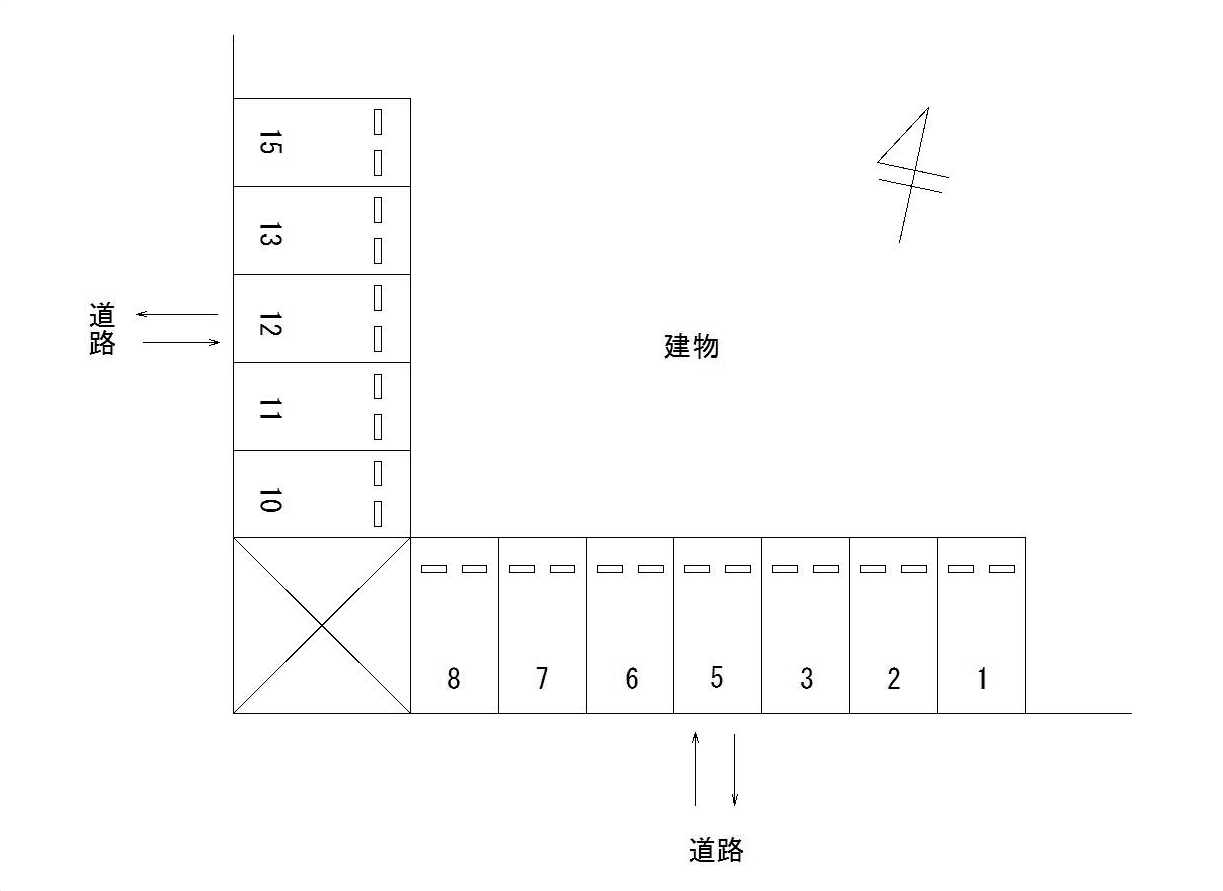 FKカーサSK駐車場の駐車配置図