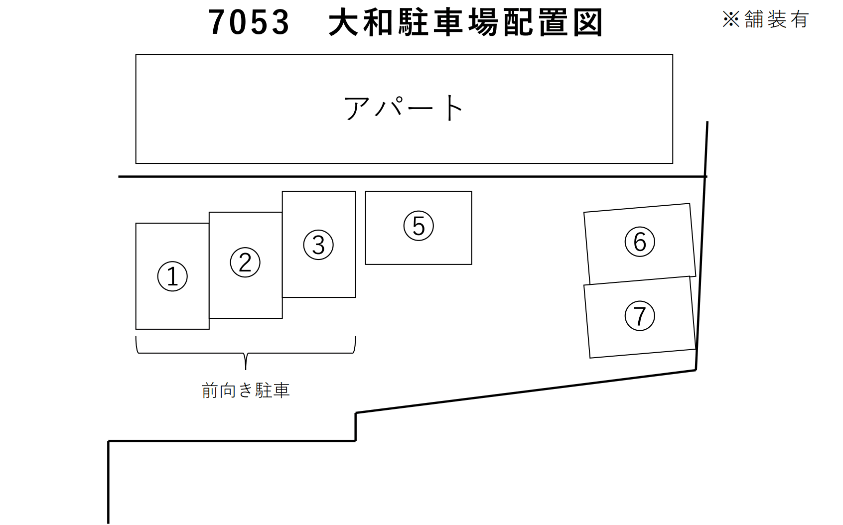 大和駐車場の駐車配置図