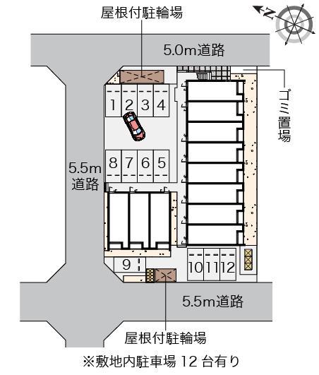 クレイノ伊料北(57840)の駐車配置図