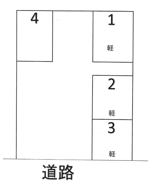 當間パーキング若狭の駐車配置図