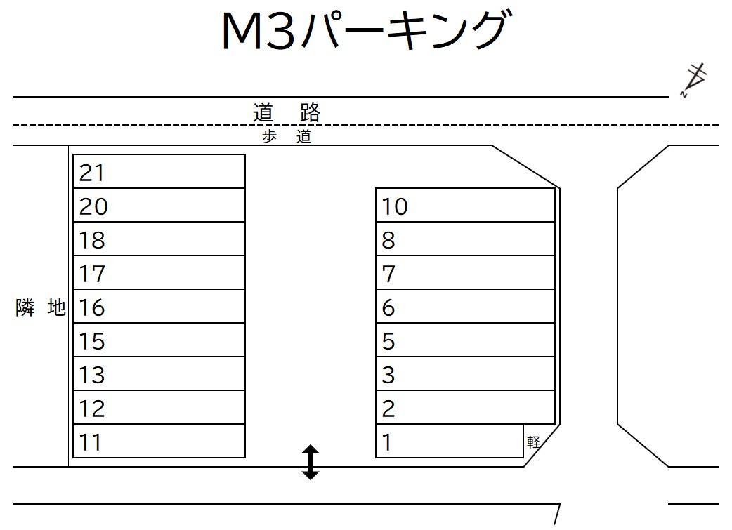 M3パーキングの駐車配置図