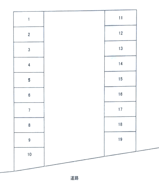 西谷駐車場の駐車配置図