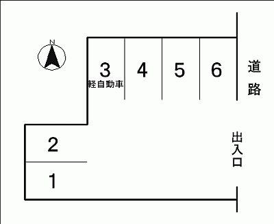 橋本駐車場の駐車配置図