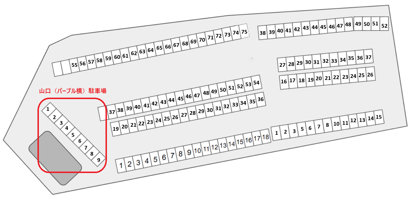 山口(パープル横)駐車場の駐車配置図