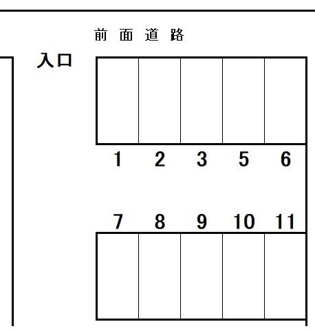 澤田上今泉駐車場の駐車配置図