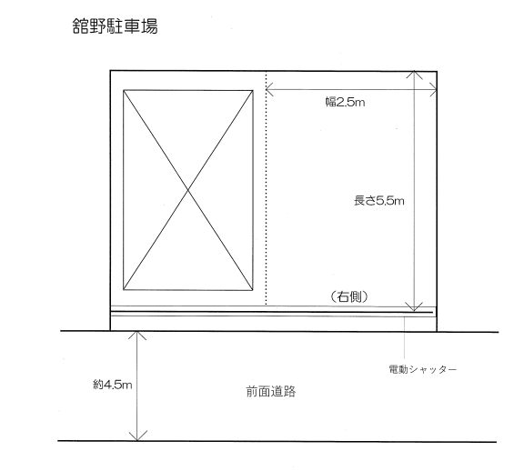 舘野駐車場の駐車配置図