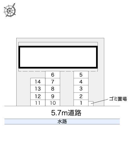リバーサイド(9883)の駐車配置図